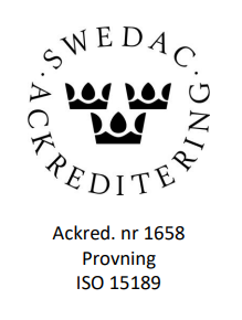 Logotype för Swedac ackreditering